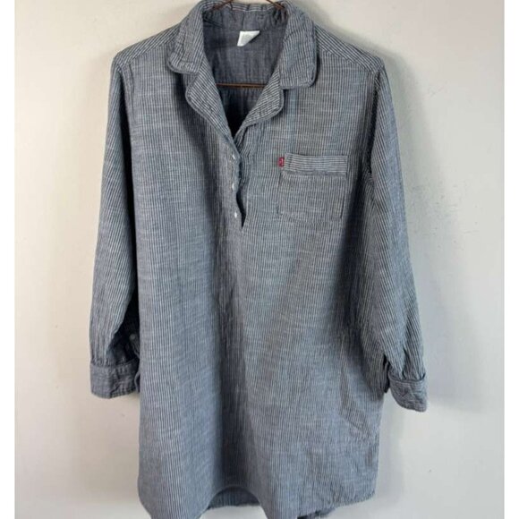 Levis Women Target Striped Pocket Nightgown Gray Size XL - Picture 9 of 12